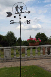 Garden Market Place Weathervane - Football Steel Weathervane With Ground Spike And Wall Fixing. - thumbnail 4