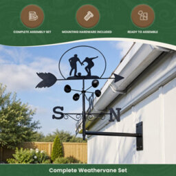 Garden Market Place Weathervane - Football Steel Weathervane With Ground Spike And Wall Fixing. - thumbnail 7