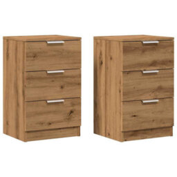 Berkfield Bedside Cabinets 2 Pcs Artisan Oak 40X36X65 Cm Engineered Wood - thumbnail 2