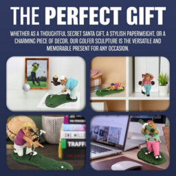 Funny Golf Decoration Figurines Novelty Golfing Statue Sculpture Hand Made Big Bazooka - thumbnail 6