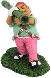 Funny Golf Decoration Figurines Novelty Golfing Statue Sculpture Hand Made Big Bazooka - thumbnail 1