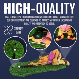 Funny Golf Decoration Figurines Novelty Golfing Statue Sculpture Hand Made Big Bazooka - thumbnail 4