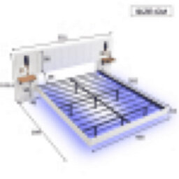 Matteo White King Size Upholstered Bed Frame With Smart Led Lights, Usb Charging, And Headboard Storage - Velvet & Iron - thumbnail 2