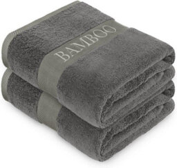 Gc Gaveno Cavailia 2Pk Bamboo Hand Towel 50X80 Charcoal Super Absorbent Quick Drying Cotton Towel Set For Spa Gym Towel
