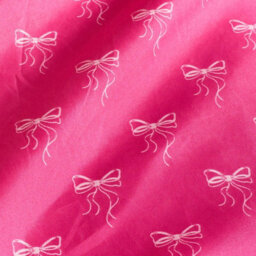 Ohs Bows Print Microfibre Easy Care 25Cm Deep Fitted Bed Sheet, Hot Pink - Double - thumbnail 4