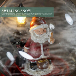 Christmas Snow Globe Santa Musical Led Light Battery Operated Xmas Ornament - thumbnail 7