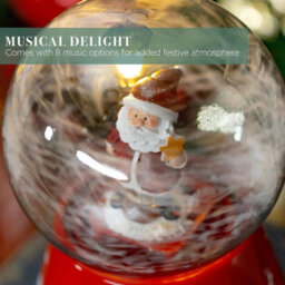 Christmas Snow Globe Santa Musical Led Light Battery Operated Xmas Ornament - thumbnail 6