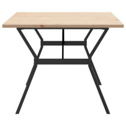Berkfield Dining Table Y-Frame 200X100X75.5 Cm Solid Wood Pine And Steel - thumbnail 5