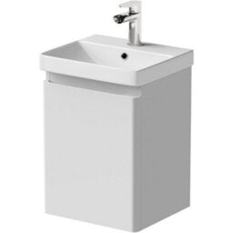 Affine Bathroom Cloakroom Vanity Unit Wash Basin Cabinet Cupboard Storage White 400mm - thumbnail 4