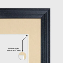 AK Frames 80X70Cm Black Classic Multi Photo Frame With Ivory Mount - Holds 20 Apertures (18X) 6X4, (2X) 4X4 Photos - thumbnail 7
