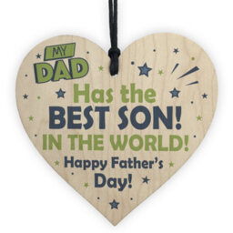 Red Ocean Fathers Day Gifts Wooden Heart Sign Novelty Gift For Dad Keepsake Gifts For Him - thumbnail 1