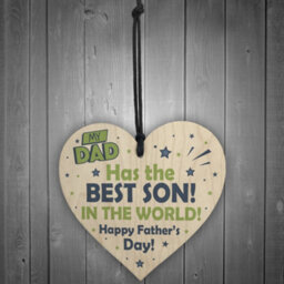 Red Ocean Fathers Day Gifts Wooden Heart Sign Novelty Gift For Dad Keepsake Gifts For Him - thumbnail 2
