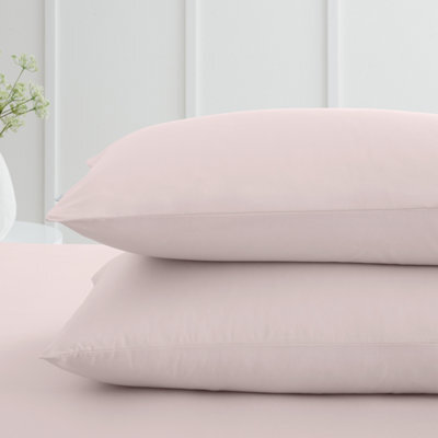 Bianca 400 Thread Count Cotton Sateen Standard Pillowcase Pair Blush Pink - image 1