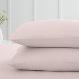 Bianca 400 Thread Count Cotton Sateen Standard Pillowcase Pair Blush Pink - thumbnail 1