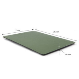 Lara-May Set Of 6 Olive Green Recycled Leather Placemats And 6 Leather Coasters - thumbnail 3