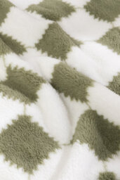 Living And Home Super Soft Comfortable Plush Reversible Checkered Throw Blanket Available All Year Round Green And White 230Cm W X 230Cm D - thumbnail 7