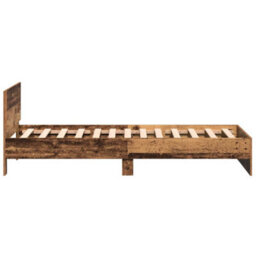 Berkfield Bed Frame With Headboard Old Wood 100 X 200 Cm Engineered Wood - thumbnail 7
