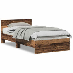 Berkfield Bed Frame With Headboard Old Wood 100 X 200 Cm Engineered Wood - thumbnail 4