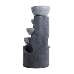 Thehotsale 4-Tier Solar Powered Garden Water Fountain Rockery Decor With Warm Light 62Cm H - thumbnail 5
