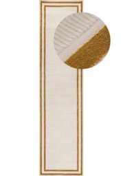 The Rugs Carmel Cream/gold Bordered Area Rug And Runner Non Shedding, Stain Resistant, Soft - thumbnail 9