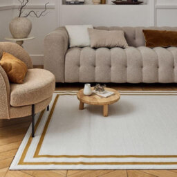 The Rugs Carmel Cream/gold Bordered Area Rug And Runner Non Shedding, Stain Resistant, Soft - thumbnail 8