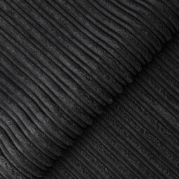 Palmas Jumbo Cord Fabric 5 Seater Right Hand Facing Corner Sofa Black - thumbnail 4