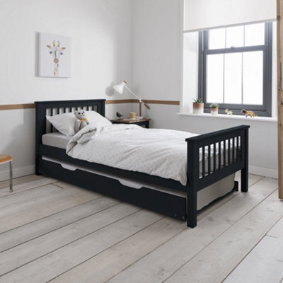 Nöa & Nani Noa & Nani Single Bed Frame With Spacesaver Pull Out Trundle In Anthracite Hampshire