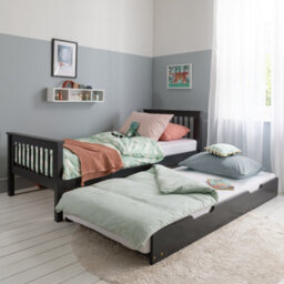 Nöa & Nani Noa & Nani Single Bed Frame With Spacesaver Pull Out Trundle In Anthracite Hampshire - thumbnail 2
