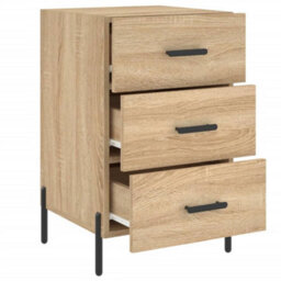 Berkfield Bedside Cabinet Sonoma Oak 40X40X66 Cm Engineered Wood - thumbnail 7