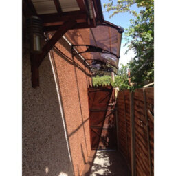 Canofix UK Canofix Door Canopy Pc 3500 Width X 1000 Projection (Black Bracket - Bronze Sheet)