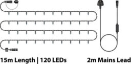 Eagle Connect Led String Lights Black Rubber Warm White 15M - thumbnail 2