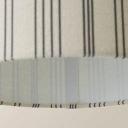 Valuelights Hallie Natural Linen Stripe Detail Small Drum Ceiling Lamp Shade (D)26Cm - thumbnail 3