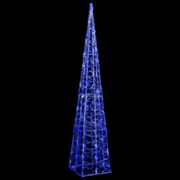 Berkfield Acrylic Decorative Led Light Cone Blue 120 Cm - thumbnail 2
