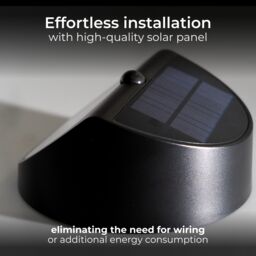 Luceco Carina Bulkhead Non-Adjustable Black Solar-Powered Led 5W Pir With Motion Sensor Round Outdoor Wall Light - thumbnail 6