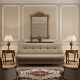 Enduro Xi Living Room Sofa Bed With Click Clack Sleeping Function Storage Wooden Frame 195X90X85Cm Beige - thumbnail 1