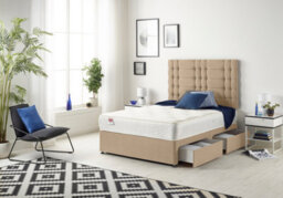 Somnior Beds Somnior Bliss Plush Beige 4Ft Memory Foam Divan Bed With 2 Drawers, Mattress & Headboard - Small Double - thumbnail 3