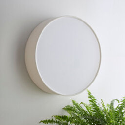 K Living Crete 38Cm 2 Light White Velvet Drum Shade - thumbnail 1