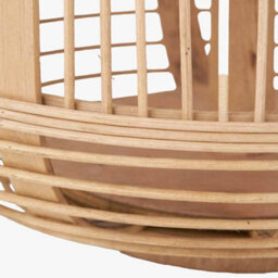 Pacific Lifestyle Large Natural Bamboo And Glass Lantern - thumbnail 6