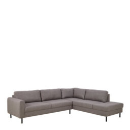 Furniture To Go Omaha Right Hand Facing Corner Sofa In Light Grey Brown Fabric - thumbnail 1