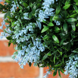 Homcom Set Of 2 Artificial Plant Topiary Balls, Faux Plants, Blue - thumbnail 9