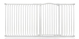Bettacare Extra Tall Curved Top Dog Gate, 207Cm - 216Cm, Matt White, Extra Tall 100Cm In Height, Pressure Fit Pet Gate - thumbnail 1