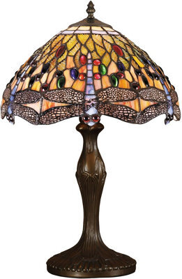 Belofay Dragonfly Tiffany Lamps, Stained Glass Handmade Tiffany Lights Table Lamps For Bedrooms, Living Room And Lounge 12X18 - image 1