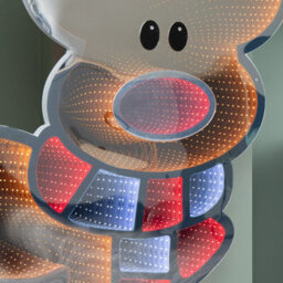 Samuel Alexander 1.20M X 1.9M Light Up Cute Christmas Reindeer Infinity Mirror Decoration With Multi-Coloured Leds - thumbnail 8
