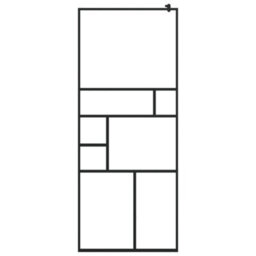 Walplus Walk-In Shower Wall With Clear Esg Glass 80X195 Cm Black - thumbnail 3