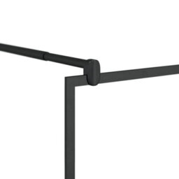 Walplus Walk-In Shower Wall With Clear Esg Glass 80X195 Cm Black - thumbnail 5