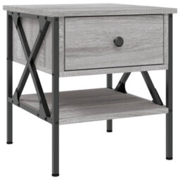 Berkfield Industrial Bedside Tables 2 Pcs Grey Sonoma 40X42X45 Cm Engineered Wood - thumbnail 5