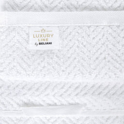 Beliani Set Of 2 Towels Mitiaro Terry Cotton White - thumbnail 4