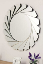 Mirroroutlet All Glass Frameless Modern Circular  Round Wall Mirror 80 X 80 Cm - thumbnail 2