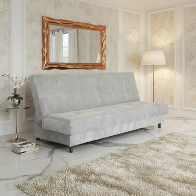 Enduro Xiv Sofa Bed With Sleeping Function Click Clack Mechanism Bedding Storage Wooden Frame 195X85X90Cm Light Grey - image 1