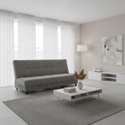 Enduro Xiv Sofa Bed With Sleeping Function Click Clack Mechanism Bedding Storage Wooden Frame 195X85X90Cm Light Grey - thumbnail 3